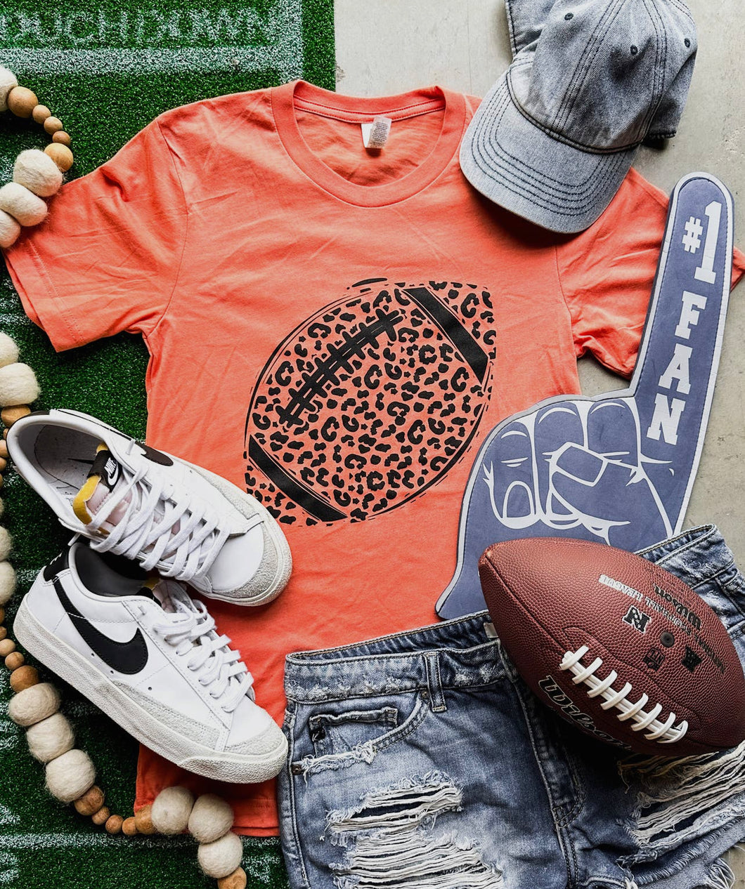 Leopard Football - Orange