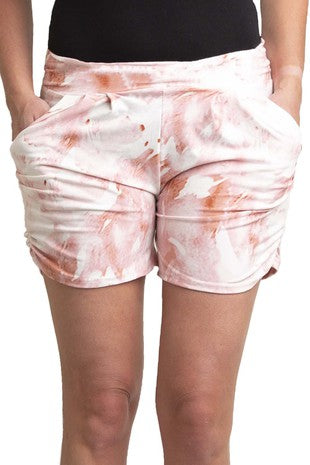 Harem Shorts - Pink Tie Dye